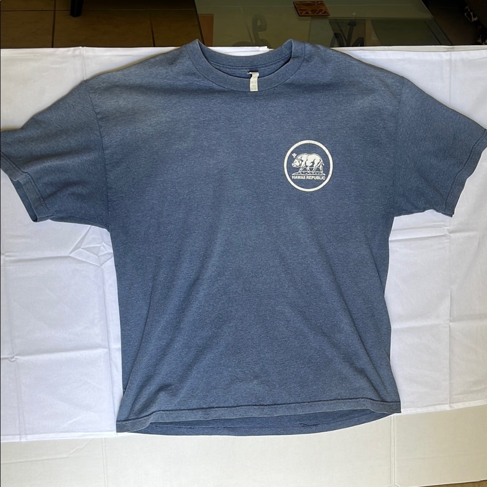 Hawaii Republic Blue Short Sleeve Tee with Relaxed Fit